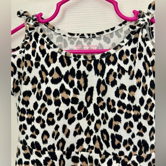 Leopard dress with shoulder straps and droopy sleeves - Picture 6 of 14